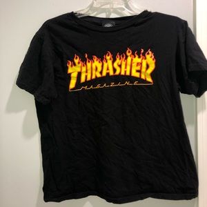 Black and yellow Thrasher shirt